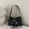 Bolso de axila de cuero encerado vintage, bolso de hombro plisado de gran capacidad, bolso tote de alta gama para el otoño y el invierno, con hebilla de cinturón casual, para ir al trabajo