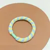 Tiara Colorida de Cabelo Elástico Arco-Íris Macaron Elástico de Cabelo Feminino Não Machuca o Cabelo Elástico de Cabelo Corda de Cabelo Clara Acessórios de Cabelo