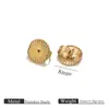 Tapón para el oído de acero inoxidable hebilla de flor de ciruelo tapa para el oído acero de titanio hebilla de mariposa pendientes para el oído accesorios para el oído DIY accesorios para el oído al por mayor