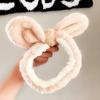Faixa de Cabelo com Orelhas de Coelho de Pelúcia Faixa para Lavar o Rosto Feminina Grampo de Celebridade da Internet Acessórios de Cabelo High Cute Brincalhões