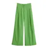 Para Venta al por Mayor Transfronteriza 2025 Nuevo Comercio Exterior Spot Estilo Europeo y Americano Moda Casual para Mujer de Moda Pantalones de Lino de Color Sólido