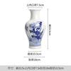 Jarrón de cerámica Jingdezhen, jarrón de cerámica con loto en relieve pintado a mano, adornos decorativos de cerámica, jarrón chino hidropónico