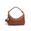 Bolsa de Palha Trançada Artesanal da Moda Estilo Estrangeiro Versátil 25 Primavera e Verão Simples Moda Artística Pequena Fresca Bolsa de Ombro/Axila