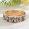 Pulsera Elástica de 4 mm Multihilo Full Diamond Exportación Venta al por Mayor Joyería de Diamante Transfronteriza Venta al por Mayor