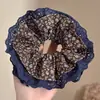 Scrunchie de malha grande estilo coreano para mulheres, acessório de cabelo estilo preguiçoso vintage, elástico para coque, enfeite de cabelo