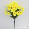 Flor artificial de gloria de la mañana de simulación de Amazon transfronteriza, 7 horquillas, flor de cuerno de eucalipto para decoración del hogar y exterior