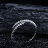 Prata 925 Europeu e Americano Retrô Bracelete Aberto em Formato de Cobra Influenciador da Internet ins Estilo Frio Texturizado Bracelete Joias de Moda de Nicho