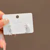 Pendientes Minimalistas Geométricos de Perla Estilo Coreano, Modernos y Exquisitos, Versátiles para el Trabajo, Sensación de Lujo, Pendientes de Aguja de Plata, Cobre al por Mayor