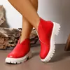 Sapatos de Moda Feminina Europeus e Americanos Primavera e Outono 2025 Atacado Comércio Exterior Transfronteiriço Tamanho Grande Mocassins Slip-On Sapatos Femininos Tamanho Grande