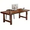 Mesa de computador de madeira maciça espessa para uso doméstico, mesa de escritório grande, mesa de escrita e estudo para estudantes, mesa de escrita de desktop simples, mesa de chá