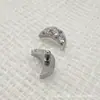 Pendientes de Titanio F136 Luna Rayo Incrustados Pendientes de Zircón 5A Aleación de Titanio G23 Joyería para Perforación Corporal Labios Uñas