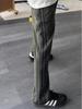 Pantalones negros americanos transfronterizos para hombre, verano, delgados, a rayas, deportivos, casuales, holgados, rectos, tipo cargo