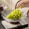 Design PatenteadoNova Tigela de Frutas Pétala de Lótus Criativa, Luxo Leve, Resistente a Estilhaços, Adequada para Uso Doméstico, Lanches de Festa e Prato de Sobremesa