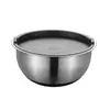 Cuenco Espesado de Acero Inoxidable 304 para Cocinar, Ensaladera, Base Antideslizante de Silicona, Cuenco para Hornear, Mezclar Huevos y Masa