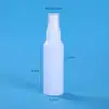 Botella rociadora blanca a prueba de luz 10 20 30 100 ml atomizador fino plástico botella rociadora pequeña PE botella dispensadora de líquido de alcohol