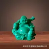 Cor de jade verde 3 polegadas pequena árvore de Buda dedo de Buda Buda Maitreya varanda suporte de vinho decorações artesanato ornamentos para adoração
