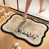 Alfombra de Baño de Barro de Diatomeas de Dibujos Animados, Absorbente de Agua, Secado Rápido, Felpudo Antideslizante para Entrada de Baño, Alfombra de Inodoro para el Hogar