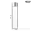 Botella de Tubo de Aluminio Plateado con Boca Grande de 22 mm Personalizada Tapa de Óxido de Aluminio Botella de Cápsulas de Cordyceps Vidrio Transparente Botella de Madera de Águila Botella de Deriva