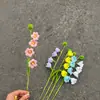 3.8 Haste Torcida Acabada Sino de Vento Flor Material Flor Artificial Tecida à Mão Decoração de Casa Ornamentos de Flor Falsa Presente Criativo