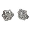 TikTok Live Selling Brincos de pétalas de hexágono de diamante completo Brincos de diamante completos de zircônia de flor de celebridade de temperamento doce