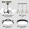 Araña de sala de estar de cobre puro, lámpara de comedor y dormitorio de cristal tipo frijol mágico estilo nórdico, iluminación LED de espectro completo simple molecular para decoración del hogar