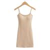 YPFF falda de tirantes para mujer a la moda estilo europeo y americano otoño nuevo estilo ropa interior expansión exterior cepillada con almohadilla en el pecho falda de cadera falda