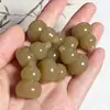 Adorno Colgante de Calabaza con Piedra Ojo de Gato, Tallado en Vidrio de Fondo Plano para Colgar en Coche DIY, Adorno para Colgar en Bolso, Decoración de Año Nuevo Accesorio Pequeño