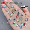 Produto acabado em forma de ovo de pombo sem base, bolas de diamante empilhadas, decorações para nail art, ornamentos de diamante coloridos, acessórios de diamante para nail art