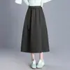 Elegante falda midi de línea A reversible para mujer, nueva colección otoño 2026, de cintura alta, que cubre las caderas, elegante, versátil, falda de paraguas