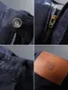 Jeans masculinos grossos para o outono e inverno, azul escuro, espinha de peixe, forrados com fleece lavado, quentes, de perna reta