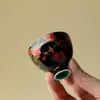 Taza de Té de Cerámica Estilo Chino 'In-No-Gui-Song' Peces Saltando, Taza de Cata de Pino Verde de Gama Alta, Taza para Invitados del Hogar