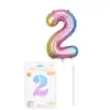 Globo de Número de Película de Aluminio de 16 pulgadas Deluxe Empaque Individual Paquete de Cartón Globo de Papel de Aluminio Decoración para Fiesta de Cumpleaños Arreglo Venta al por Mayor