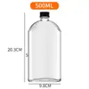 Garrafa de vinho de fruta, garrafa dispensadora, garrafa transparente de vidro para chá cold brew, garrafa quadrada de vinho de fruta, garrafa de vinho de gelo, garrafa de suco e chá de leite
