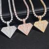 Colgante de hip-hop de comercio transfronterizo con cabello de diamante, plata 925, moissanita, conjunto completo, color D, certificado GRA, se puede usar con cadena de tenis de 4 mm.