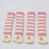 Cubiertas gruesas resistentes al desgaste para patas de silla, almohadillas de protección silenciosas, gatito de dibujos animados de punto, protector de manija de puerta