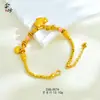 Pulsera de Cuentas de Caballo Dundun Oro de Arena Vietnamita Caballo del Zodiaco Cobre Chapado en Oro Nuevo Estilo Chino Diseño Versátil Unisex