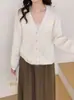 Chaqueta cárdigan de punto crochet tridimensional, estilo coreano, suave y dulce, para cruzar fronteras, nuevo top suéter versátil de otoño e invierno para mujer