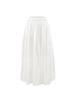 Saia de Tule Acetinado Feminina Primavera e Verão Nova Cintura Alta Comprimento Médio Versátil Slim Saia Fada com Design Completo
