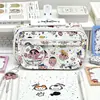 Lindo Estuche de Lona con Estampado de KT Cat de Gran Capacidad para Lápices para Niñas de Alto Valor para Secundaria