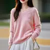 Tienda Insignia Shanghai Danong/Suéter de Lana con Cuello en V para Mujer Otoño/Invierno 2026 Nuevo Suéter de Forro Polar Ropa Interior Casual