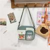 Bolso Pequeño de Lona para Mujer 2022 Nuevo Estilo Japonés Lindo Bolso de Hombro Ins Versátil Casual Estudiante Bandolera Bolso Cuadrado Pequeño
