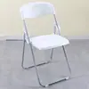 Silla Plegable de Plástico, Silla para Uso Doméstico con Respaldo, Silla Popular para Fotos, Silla de Comedor para Dormitorio, Silla Plegable para Oficina de Conferencias, Taburete Plegable para Exteriores