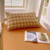 Nuevo modelo funda de almohada de algodón puro para dormitorio escolar, pieza única, funda de almohada 100% algodón 48*74 cm, venta al por mayor de ropa de cama