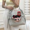 HINEZHA Moda de celebridad de Internet bordado de tendencia bolsa de compras de nailon transfronteriza casual para todo combinar bandolera para ir al trabajo