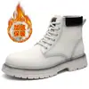 2025 Nuevas Botas de Otoño e Invierno para Hombre Zapatos de Cuero de Caña Alta Botas Casuales para Hombre Aumentadoras Ropa de Trabajo Invierno Terciopelo Cálido Zapatos para Hombre