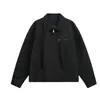 Chaqueta de Solapa Alta Gama Suede Estilo Retro Americano Old Money Oso Mágico, Abrigo Casual Simple de Corte Recto para Viajes Diarios para Hombres