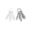 Colgante de Pluma de Plata de Ley S925 Colgante Pequeño Pulsera DIY Pulsera Cuerda Trenzada Accesorios de Plata Material