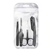 Kit de herramientas de belleza de cuatro piezas para recortar cejas, directo de fábrica, cuchillo para recortar cejas, cepillo para pestañas