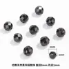 Ágata Negra Natural Cuentas Sueltas Semiacabadas Pulsera DIY Cuenta Individual Cuentas Redondas Accesorios de Cuentas de Alta Gama