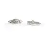 Alas de Ángel F136 Aleación de Titanio Incrustadas con Circonita 5A Alas Pendientes Dobles para Piercing Oreja Hueso de la Oreja Clavos Titanio G23 Joyería para Piercing